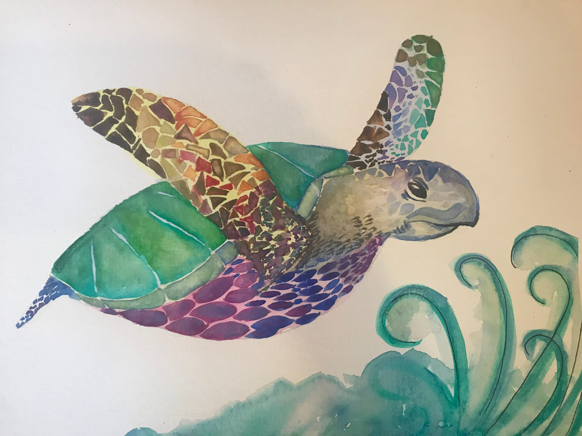 Rainbow Turtle  — Painting