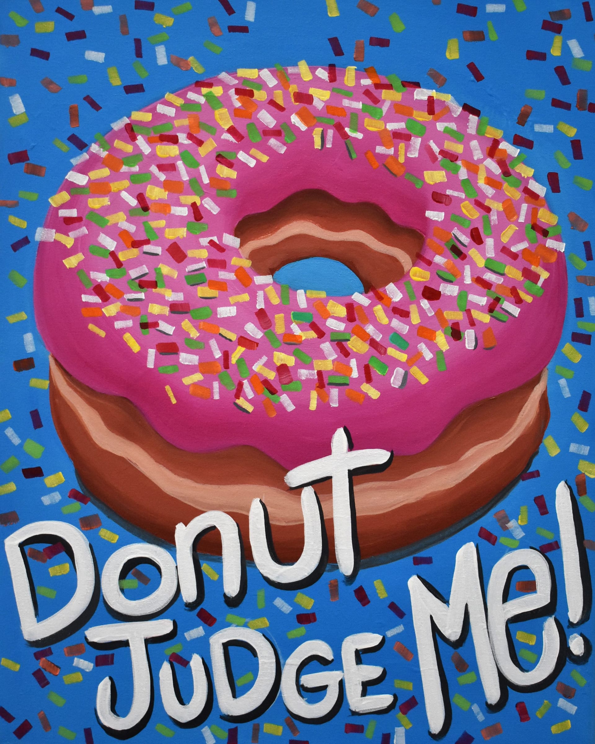 Friday Donut Judge Me — Painting