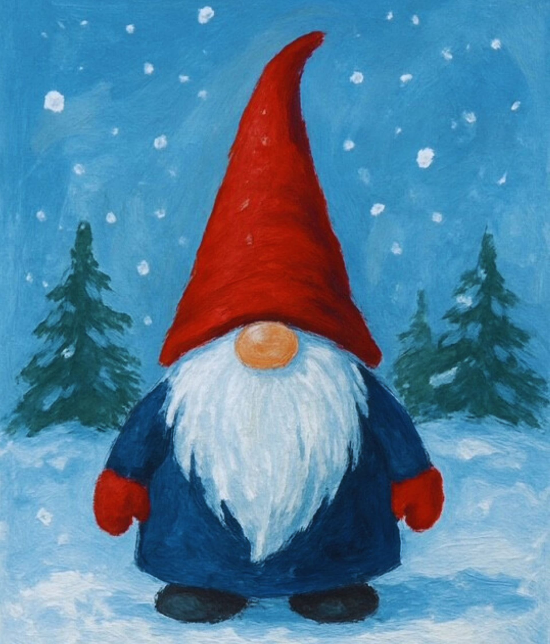 Winter Gnome — Painting