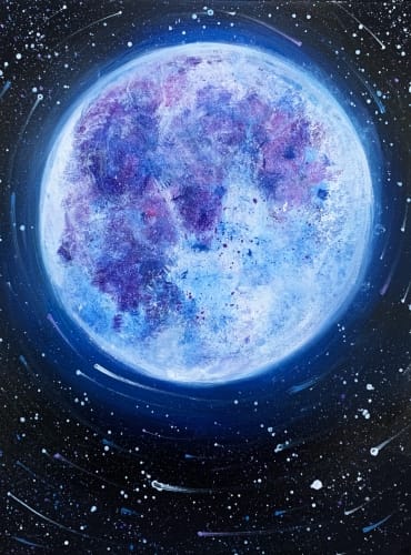 Glowing Galaxy Moon - Barleycorn's Brewhouse (WILDER) — Painting