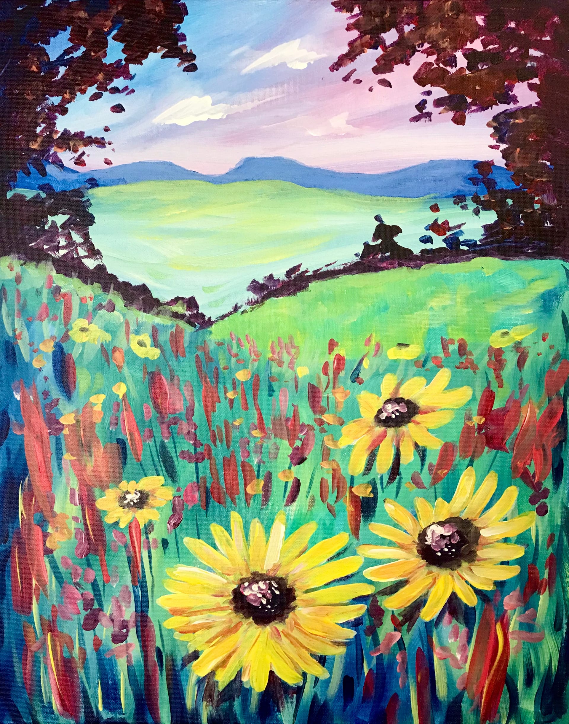 MASTER CLASS  "Autumn Blossoms" — Painting