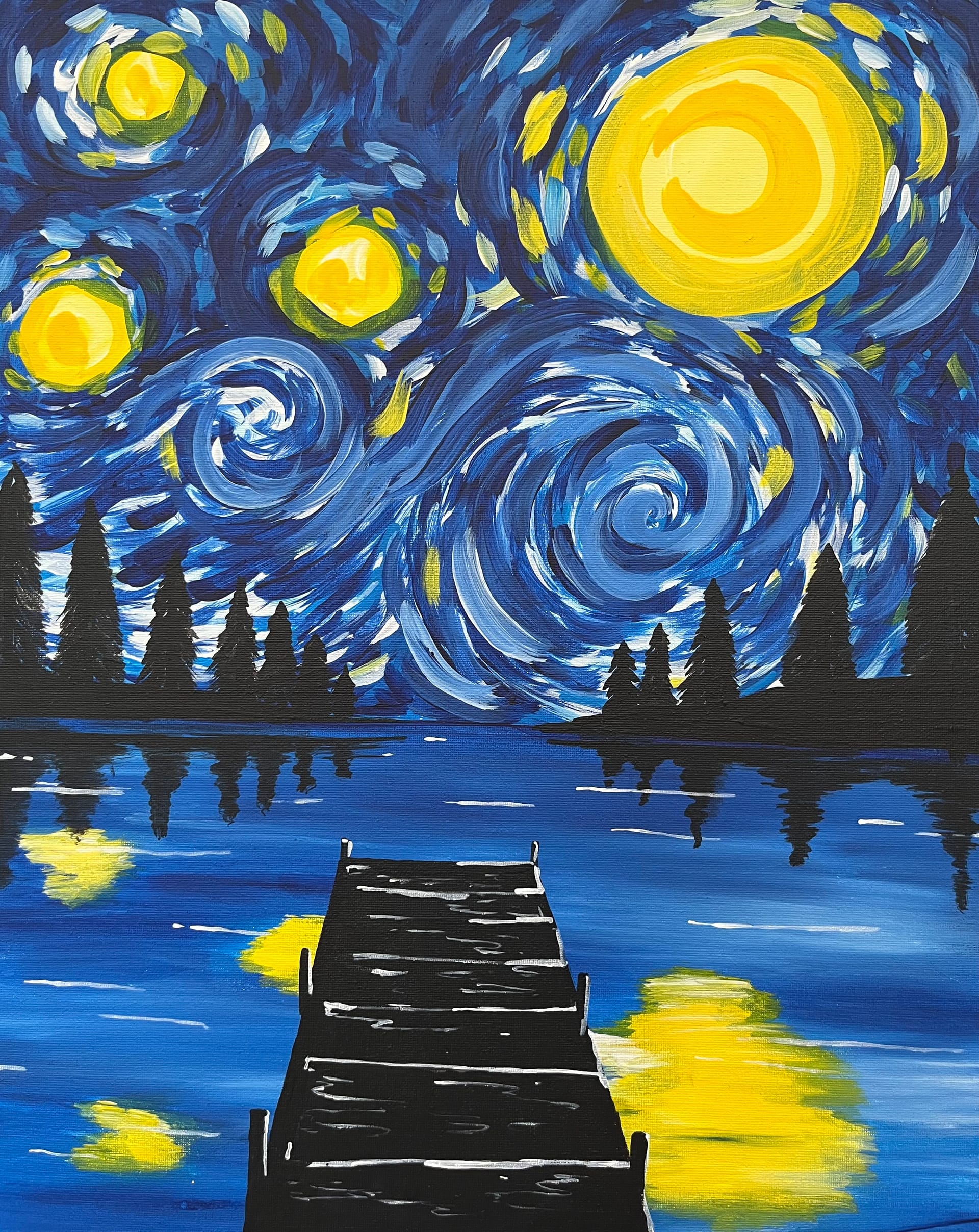 Starry Starry Lake  — Painting