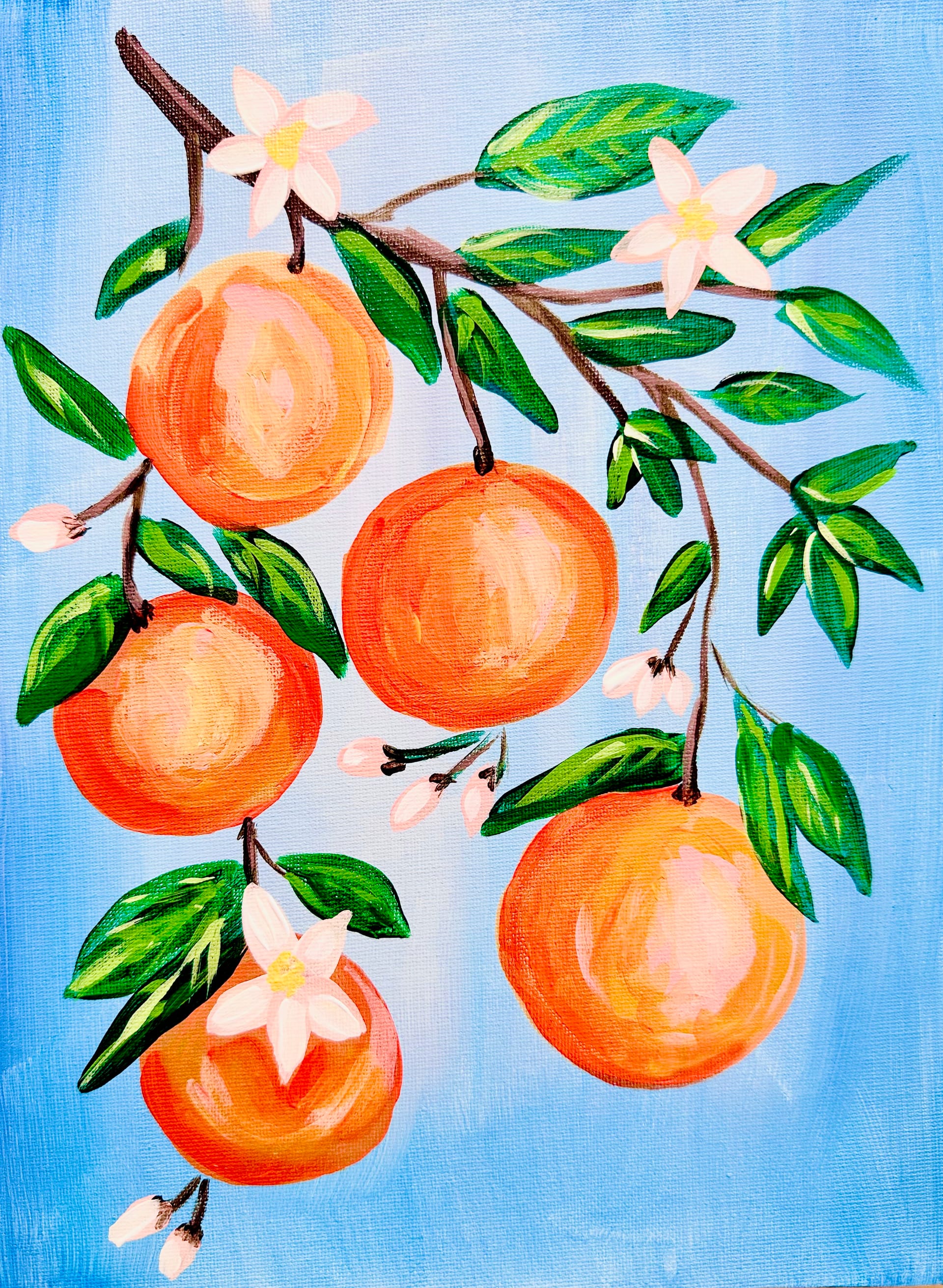 Paint Nite FRIDAYS! Portage Orchard Grill Gatineau!  Summer Oranges — Painting