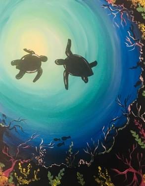 Thursday Sea Turtles — Painting