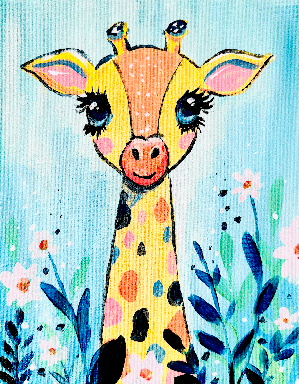 Little Baby Giraffe — Painting