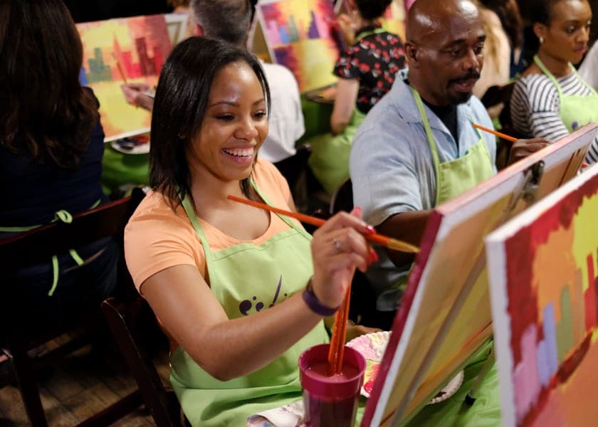 A private Baby Showers paint & sip party