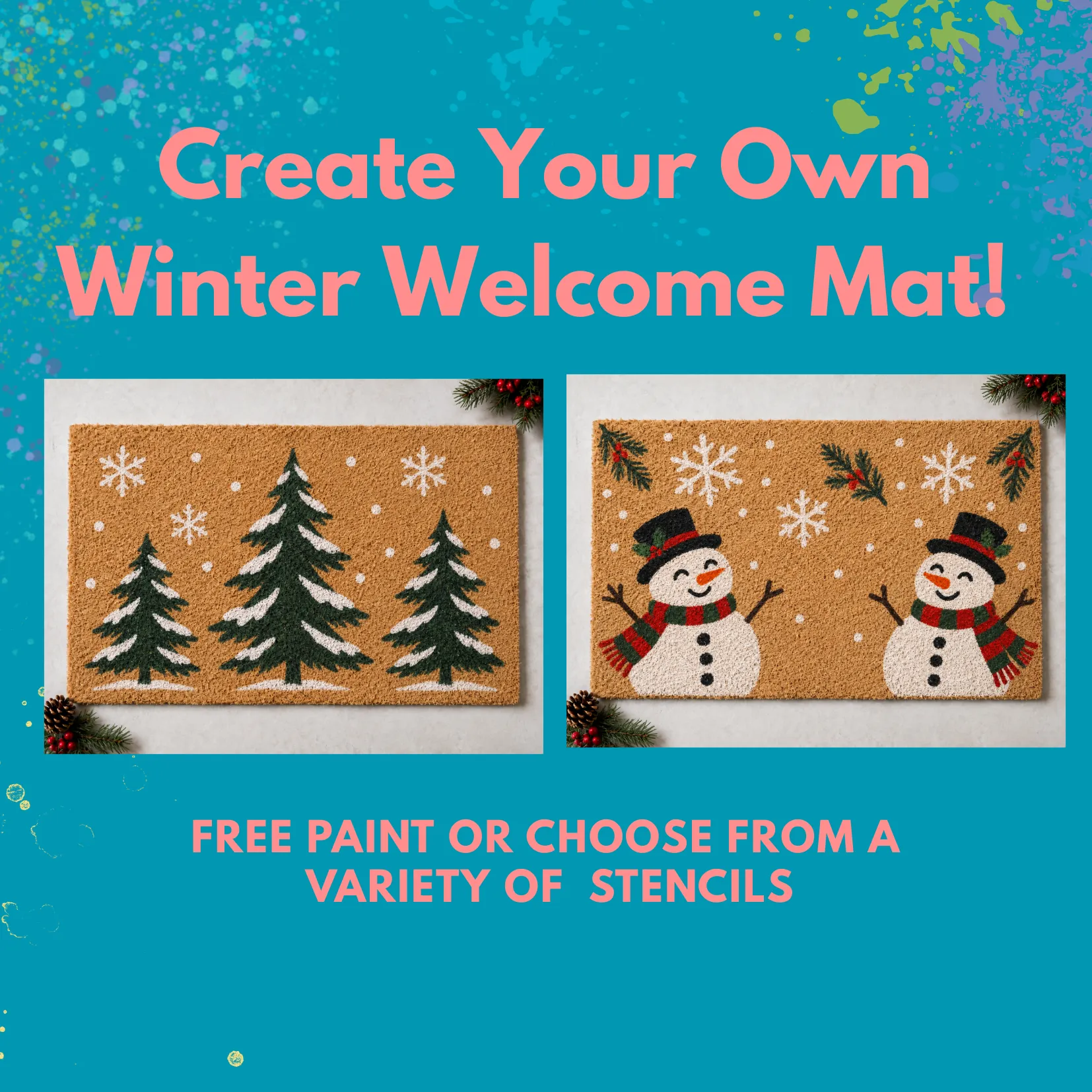 Create your own winter welcome mat at Gomoku Restaurant — Painting