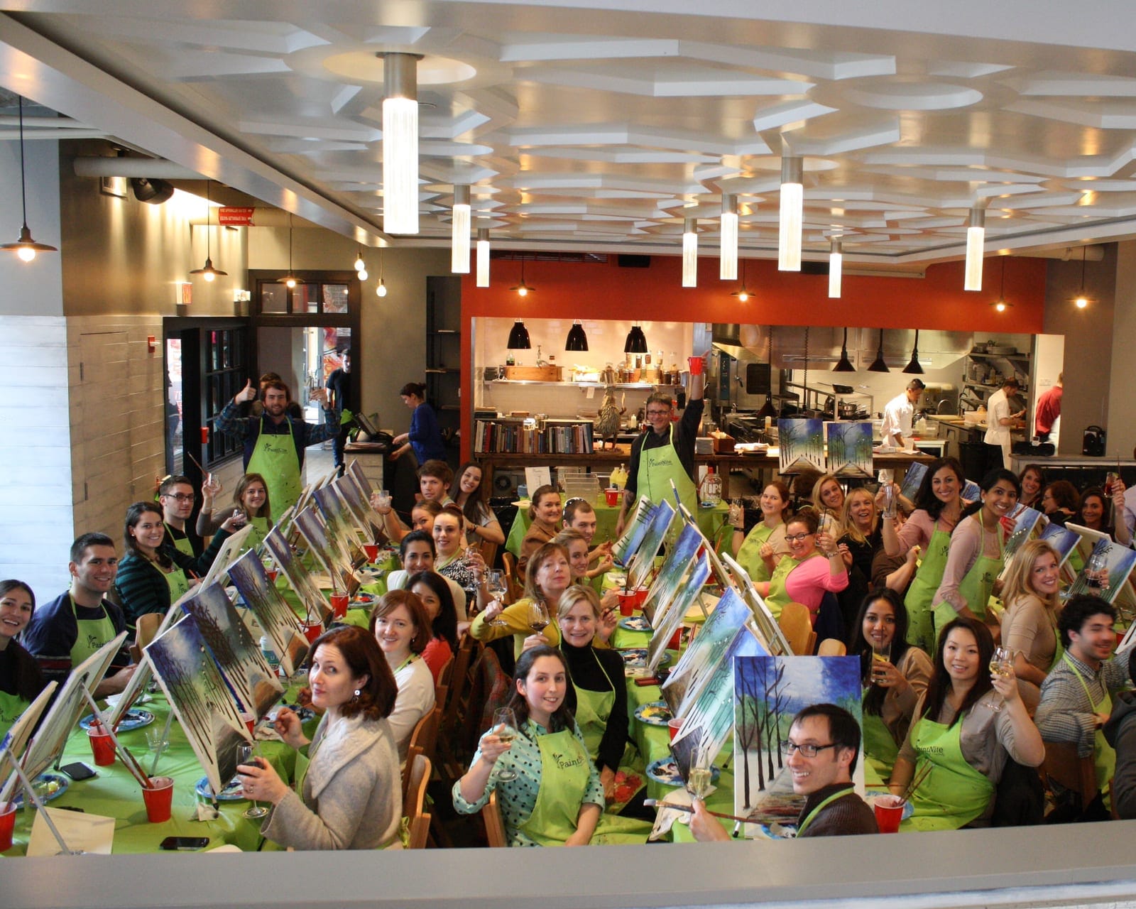 Vincent Van Gourds Starry Fright at Cineplex JUNXION Erin Mills — sample photo from a paint nite event