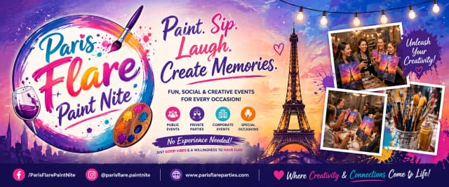 Paris Flare Paint Nite painting 6
