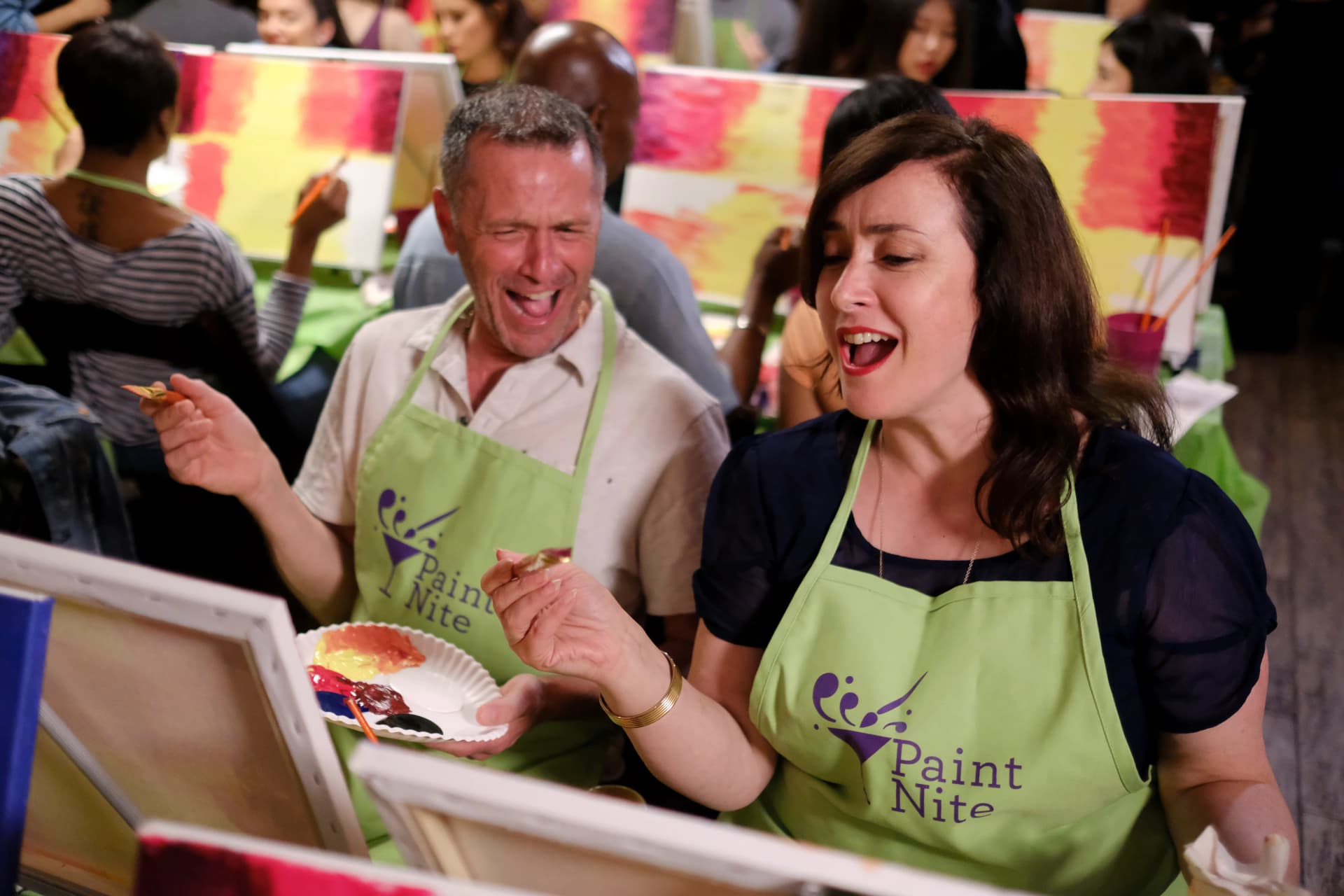Ashley: Team Buttercup paint night