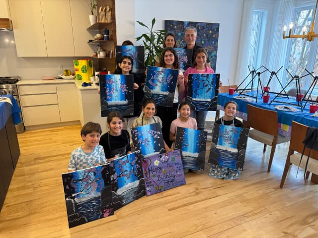 Jess & Dan's Paint Nite Montreal painting 2