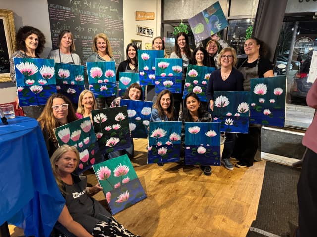 Jess & Dan's Paint Nite Montreal painting 3