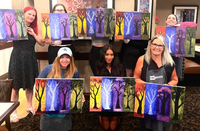Paris Flare Paint Nite painting 3