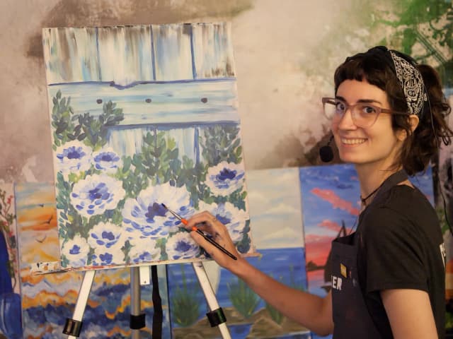 PaintNite Worcester painting 2