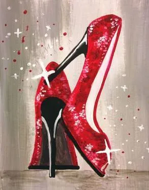 Let's Dance in Red Sparkling Shoes at Ye Olde Sonoma Public House — Painting