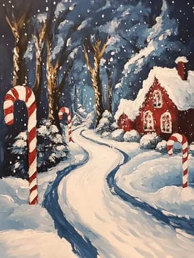 Candy Cane Lane at Virtual Venue - East — Painting