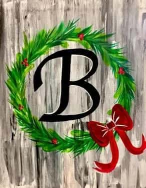 Christmas Wreath Monogram