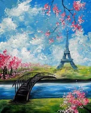 Bridge and Blossoms in Paris