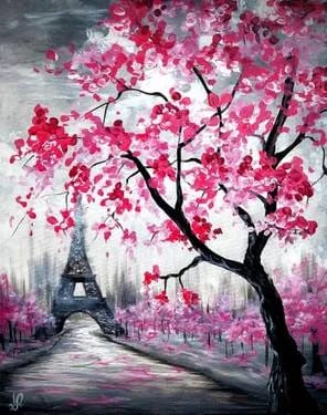 Blooms in Paris Paint & Sip in Upland — Painting