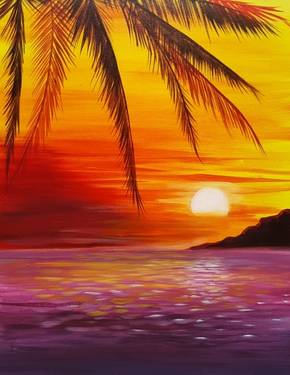 Paint Nite: Sizzling Sunset — Painting