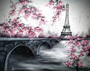 Paris and A Bridge — Painting
