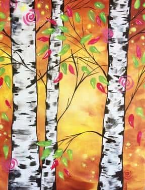 Autumn Birches' Be Blooming