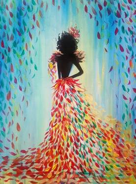 Lola in the Fall — Painting