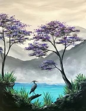 Misty Mountain Lagoon at Anchorage Brewing Company — Painting