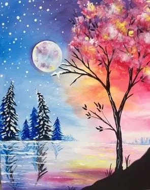 Transitioning from Winter to Spring — Painting