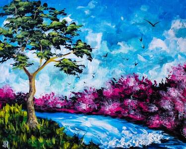 Beautiful Lake Fall — Painting