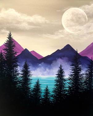 Misty Mountain Woodlands at ALE - Amberwood Lounge & Eatery — Painting