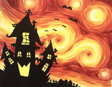 Starry Halloween — Painting