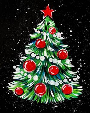 Bottlescrew Bills - Fun and Easy Christmas Tree — Painting