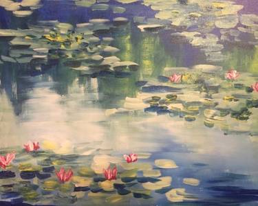 Impressionist Monet Water Lilies — Painting