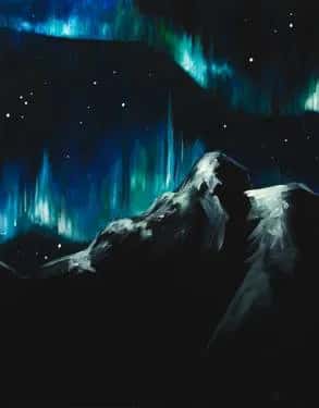 Dancing Along The Teal Colored Sky