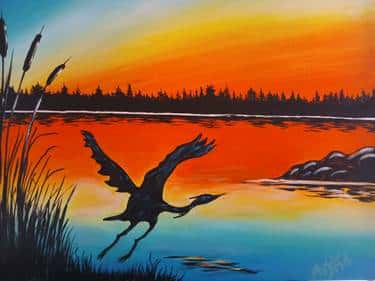 Great Blue Takes Off