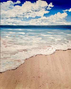 Crystal Blue Beach at Mtn. Mike's on Commerce Blvd. in Rohnert Park — Painting