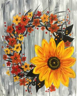 Harvest Wreath at Mtn. Mike's on Commerce Blvd. in Rohnert Park — Painting