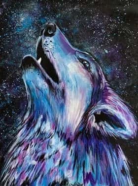 Midnight Woodland Wolf