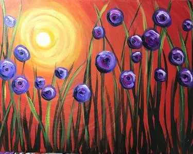 Van Gogh Irises in the Sunset - Spear Ridge — Painting