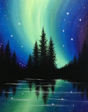 Bright Northern Night — Painting