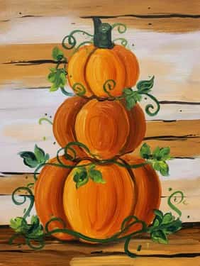 Autumn Stacked Pumpkin Trio