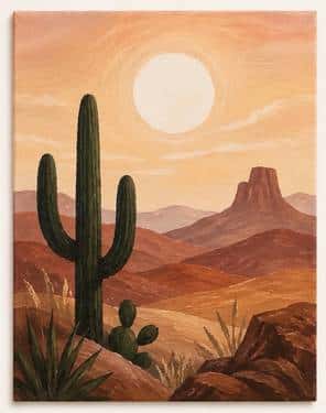 Desert Sunset Landscape
