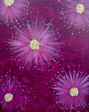 Firework Flowers at Battleground Z — Painting