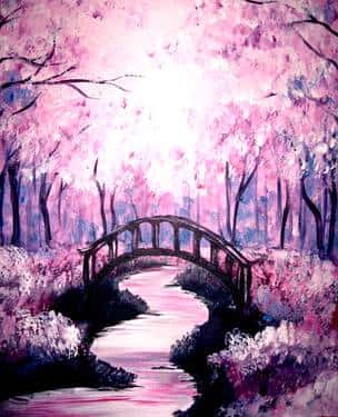 Bridge under the Cherry Blossoms