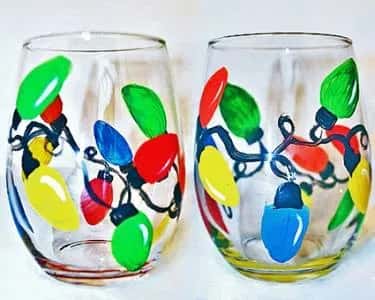 Festive Lights Stemless Glasses