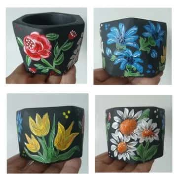 Folk Art on a Flower Pot