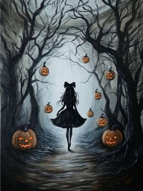 Spooky Forest Halloween Walk — Painting