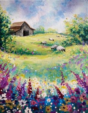 Paint Nite @Casa Mexico KANATA THURSDAYS! Quiet Farm Fields — Painting
