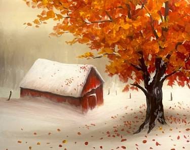11/18/2026 First Snow on Barn Paint Nite at Frisco’s in Cuba, MO — Painting